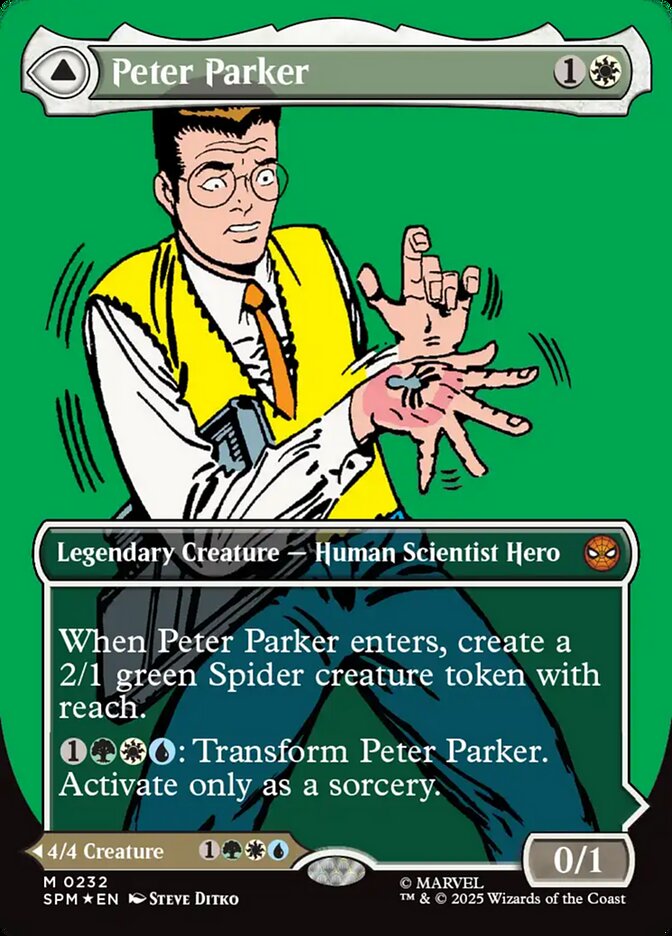 Peter Parker // Amazing Spider-Man 232/198 (Marvel's Spider-Man)  - Borderless Foil