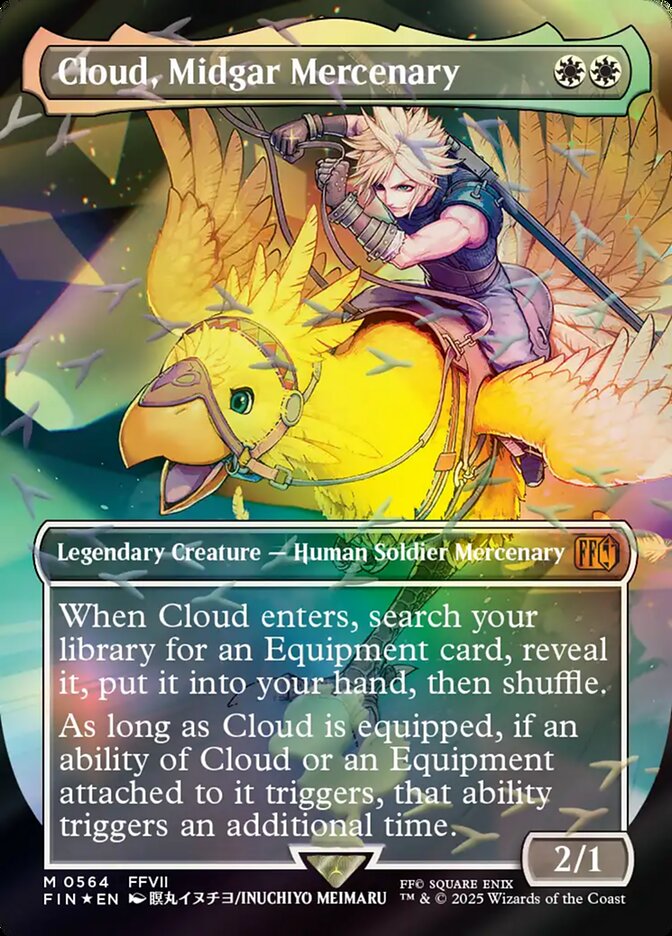 Cloud, Midgar Mercenary  564/309 (FINAL FANTASY)  - Borderless Chocobo Track Foil