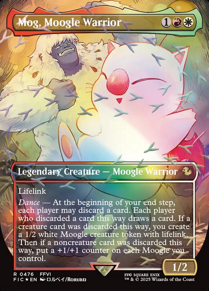 Mog, Moogle Warrior 476 (Commander: FINAL FANTASY)  - Borderless Chocobo Track Foil