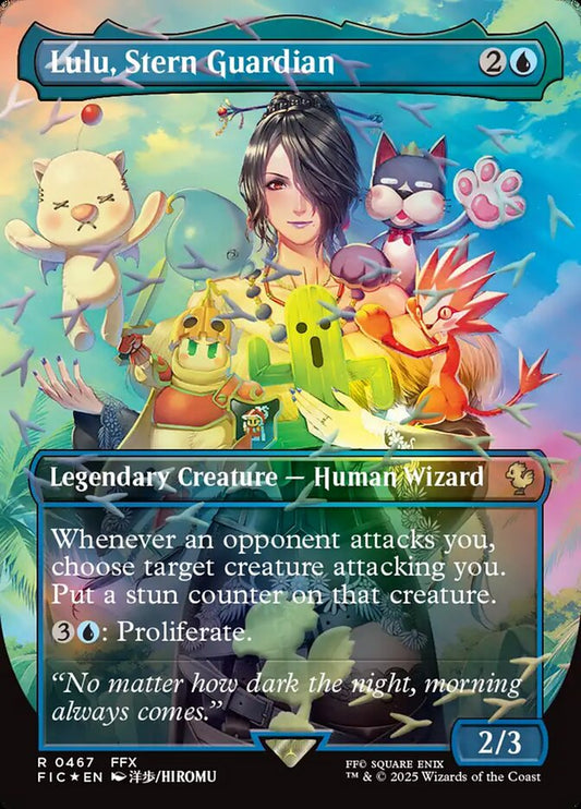 Lulu, Stern Guardian 467/100 (Commander: FINAL FANTASY)  - Borderless Chocobo Track Foil