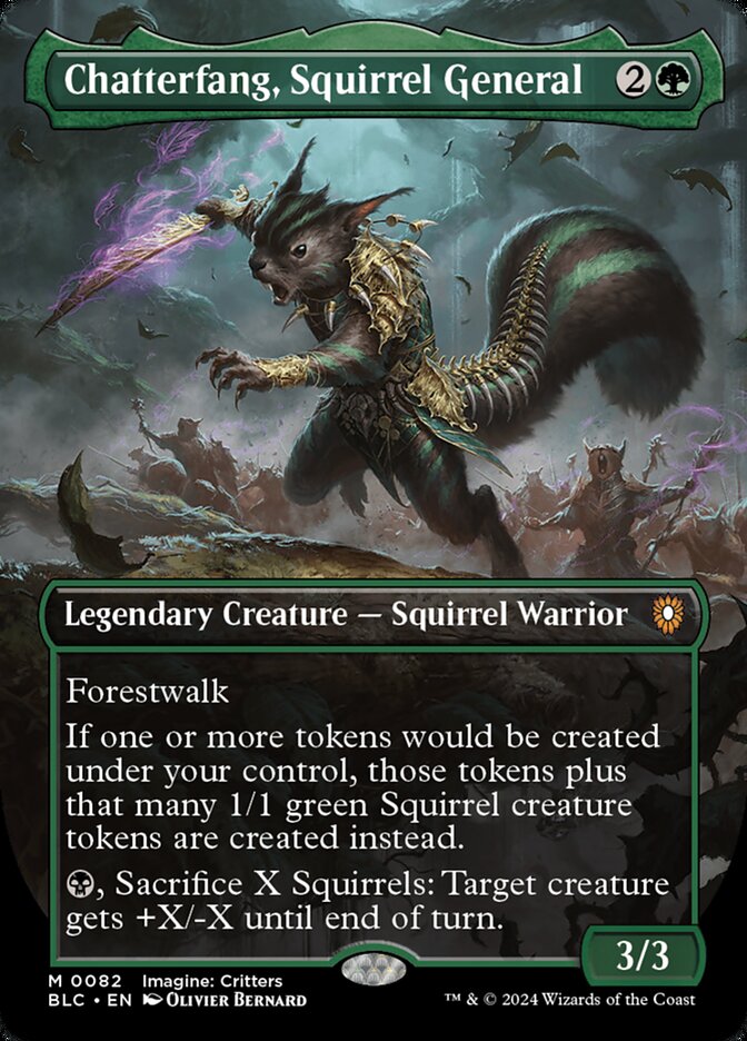 Chatterfang, Squirrel General 82 (Commander: Bloomburrow)  - Borderless