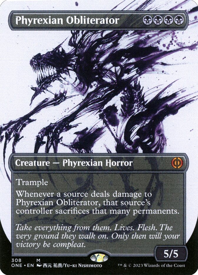 Phyrexian Obliterator 308/271 (Phyrexia: All Will Be One)  - Borderless Foil