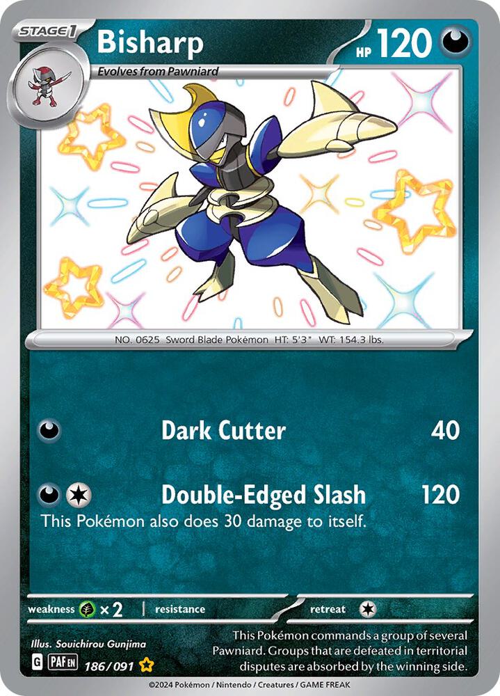 Bisharp 186/091 (SV: Paldean Fates)  - Holofoil