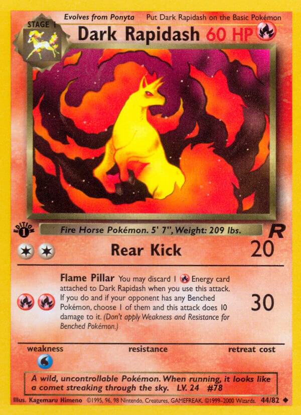 Dark Rapidash 44/82 (Team Rocket)  - 1st Edition