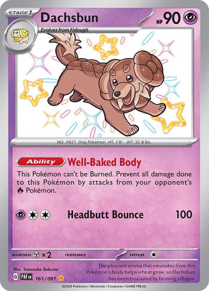 Dachsbun 161/091 (SV: Paldean Fates)  - Holofoil