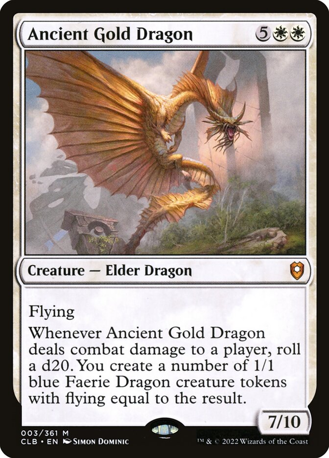 Ancient Gold Dragon 3 (Commander Legends: Battle for Baldur's Gate) 