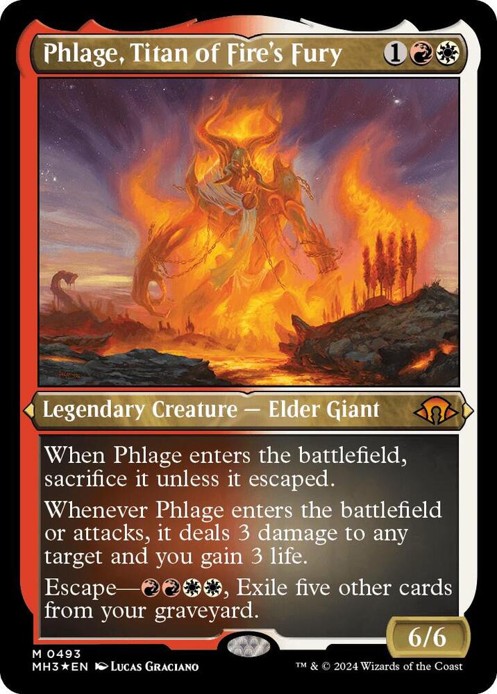 Phlage, Titan of Fires Fury 493/319 (Modern Horizons 3)  - Etched Foil