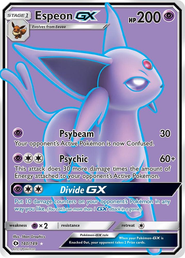 Espeon GX 140/149 (SM Base Set)  - Holofoil