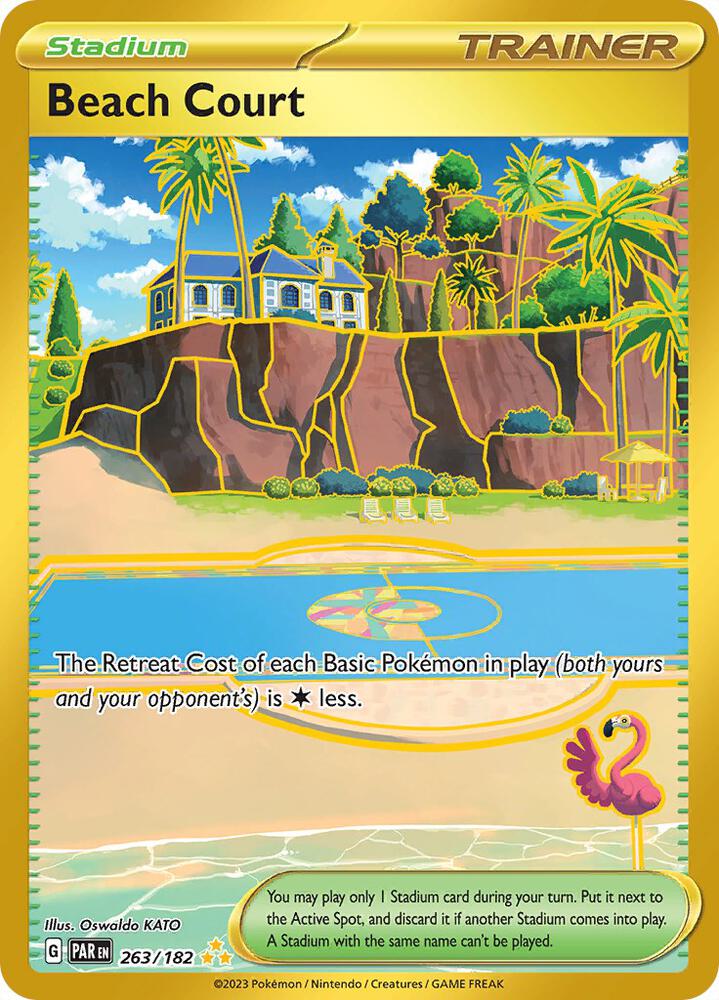Beach Court 263/182 (SV04: Paradox Rift)  - Holofoil