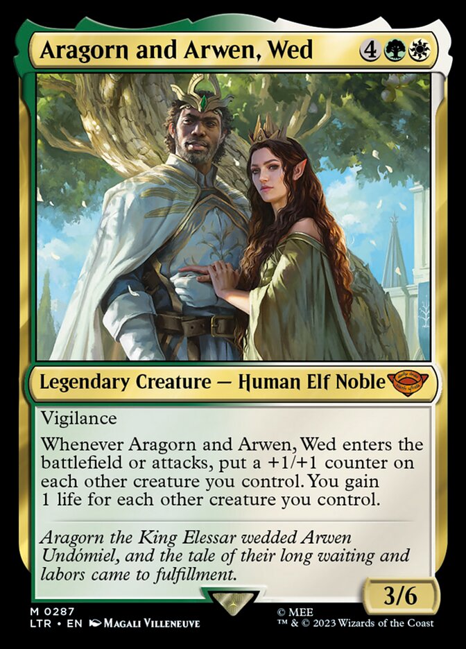 Aragorn and Arwen, Wed 287/281 (Universes Beyond: The Lord of the Rings: Tales of Middle-earth)  - Foil