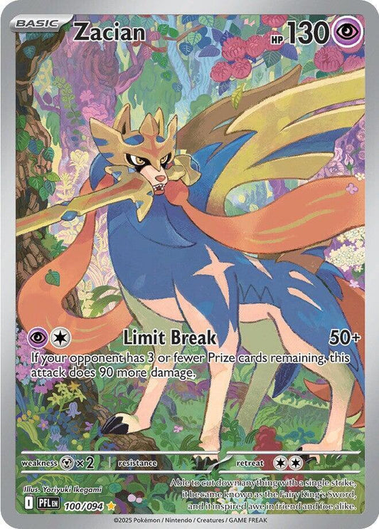 Zacian 100 094 100/094 (ME02: Phantasmal Flames)  - Holofoil