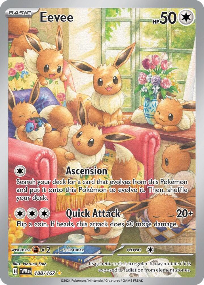 Eevee 188/167 (SV06: Twilight Masquerade)  - Holofoil