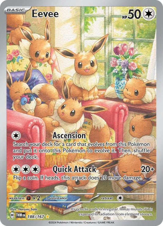 Eevee 188/167 (SV06: Twilight Masquerade)  - Holofoil