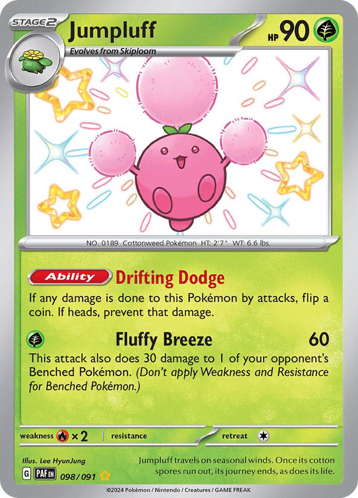 Jumpluff 098/091 (SV: Paldean Fates)  - Holofoil