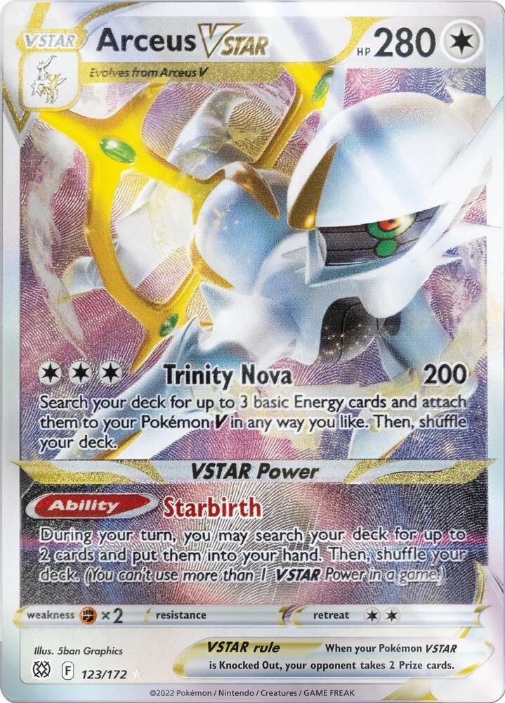 Arceus VSTAR Metal Card 123/172 (Miscellaneous Cards & Products)  - Holofoil