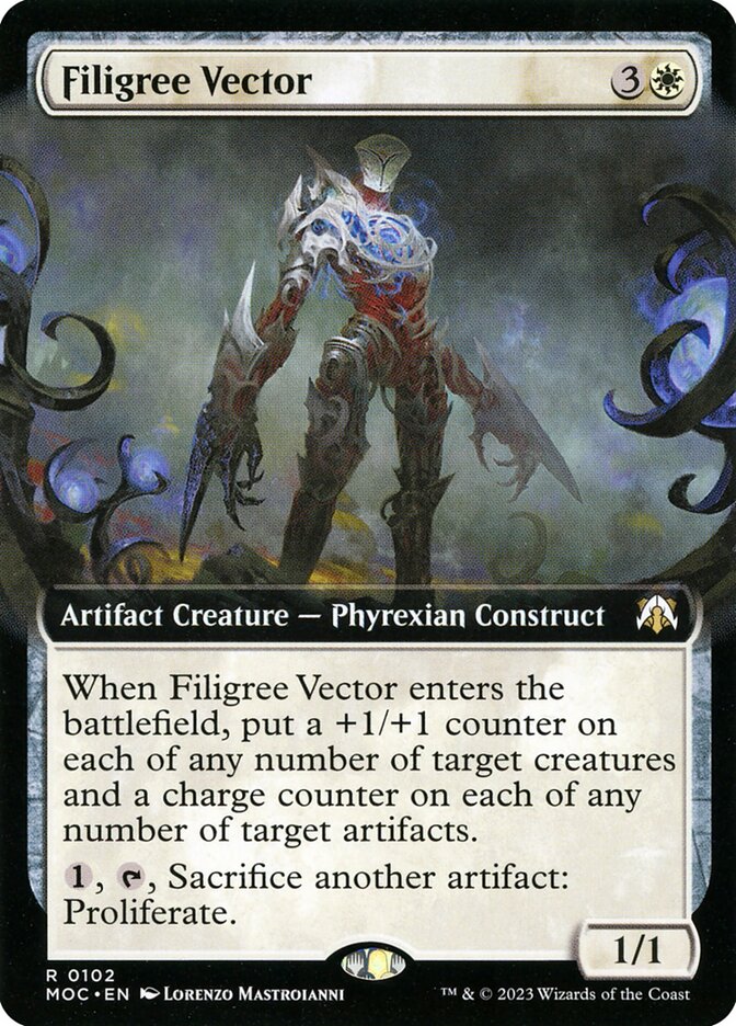 Filigree Vector Extended Art 102 (Commander: March of the Machine)  - Extended Art