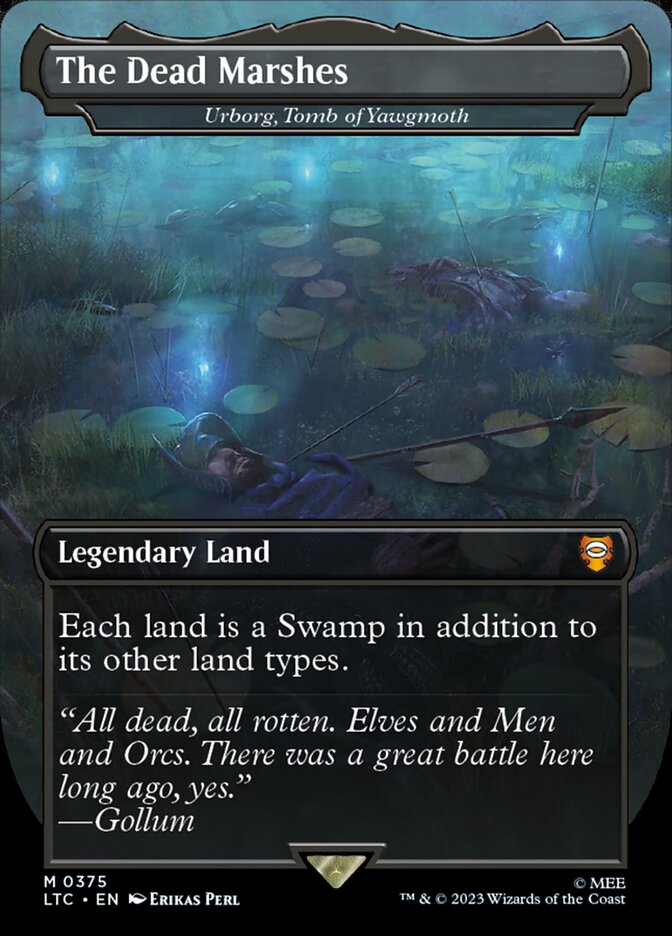 The Dead Marshes - Urborg, Tomb of Yawgmoth 375 (Commander: The Lord of the Rings: Tales of Middle-earth)  - Borderless