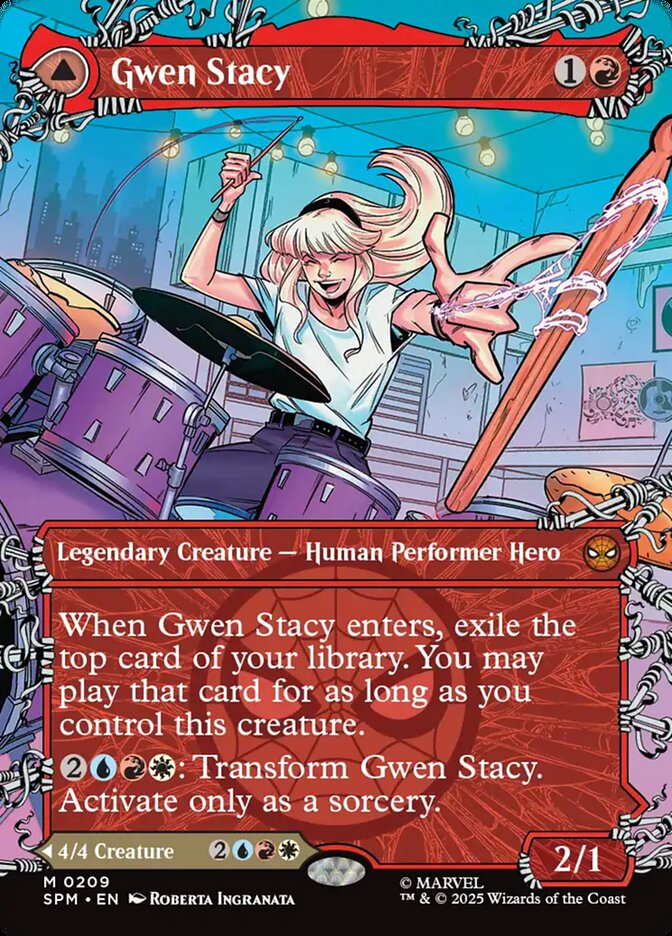 Gwen Stacy // Ghost-Spider 209/198 (Marvel's Spider-Man)  - Showcase Foil