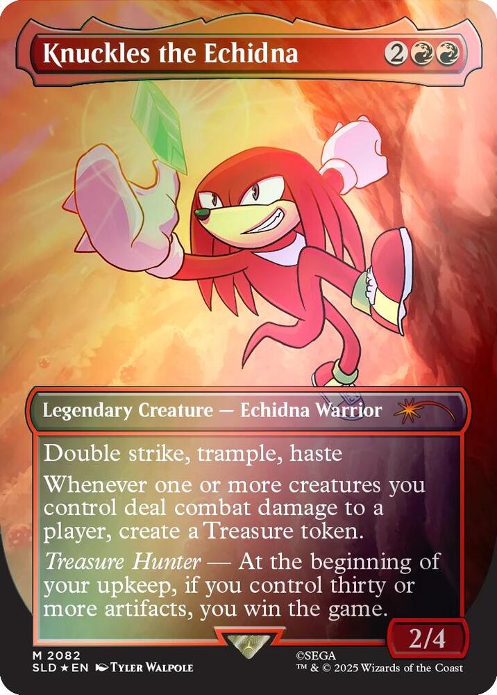 Knuckles, the Echidna 2082 (Secret Lair Drop Series)  - Borderless Rainbow Foil