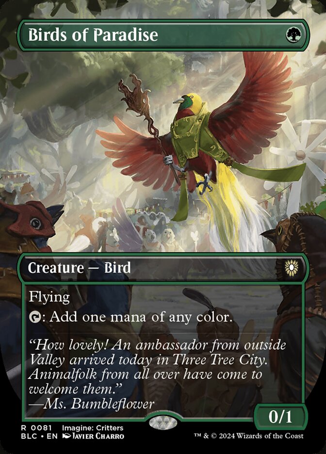 Birds of Paradise 81 (Commander: Bloomburrow)  - Borderless