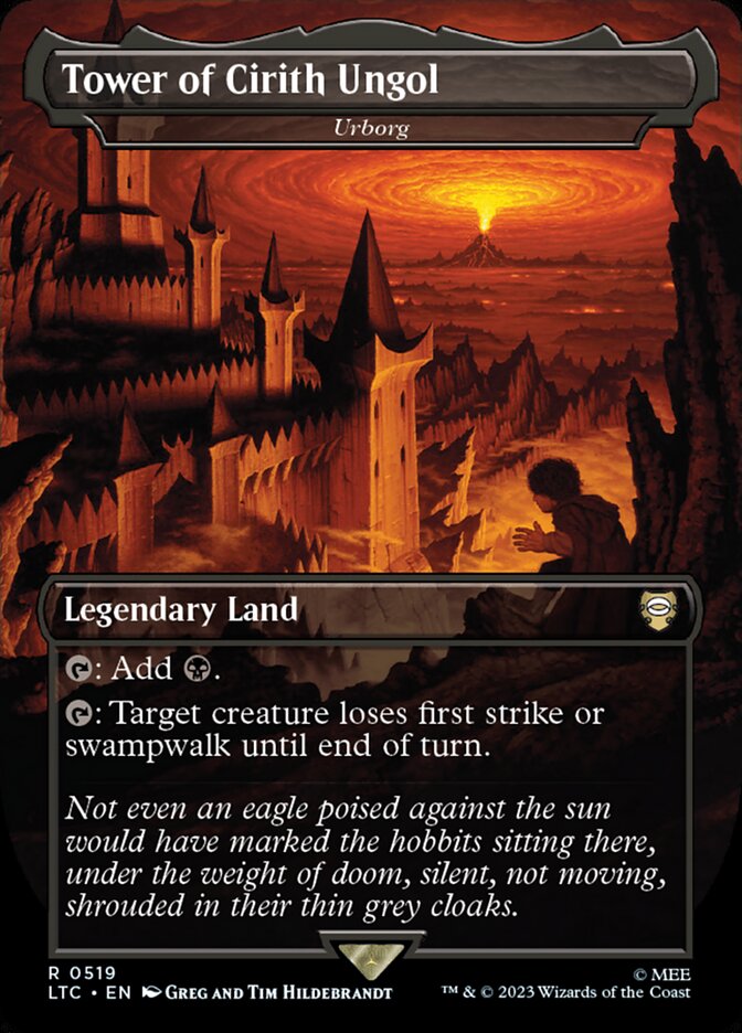 Tower of Cirith Ungol - Urborg 519/347 (Commander: The Lord of the Rings: Tales of Middle-earth)  - Borderless Foil