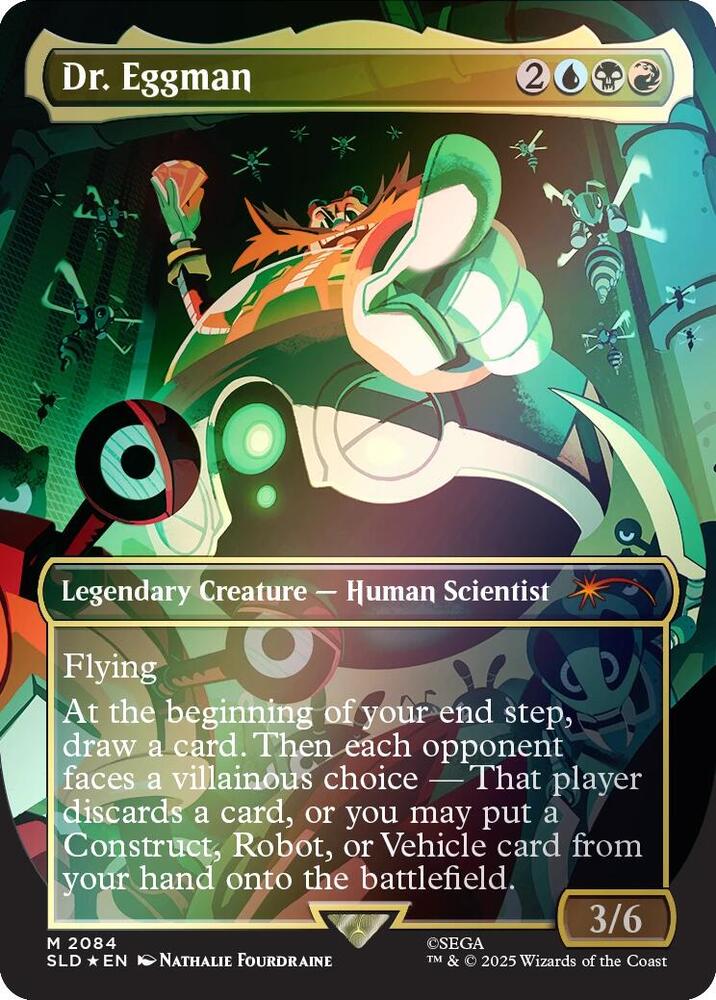 Dr. Eggman 2084 (Secret Lair Drop Series)  - Borderless Rainbow Foil