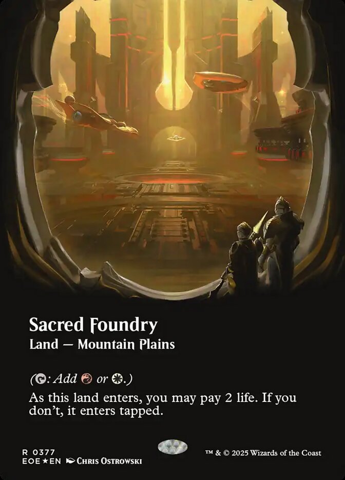 Sacred Foundry 377 (Edge of Eternities)  - Borderless Galaxy Foil