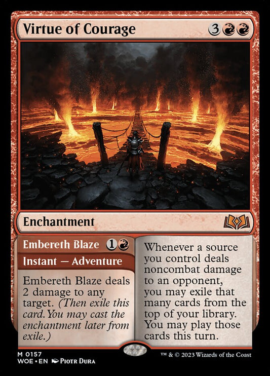Virtue of Courage // Embereth Blaze 157/276 (Wilds of Eldraine) 