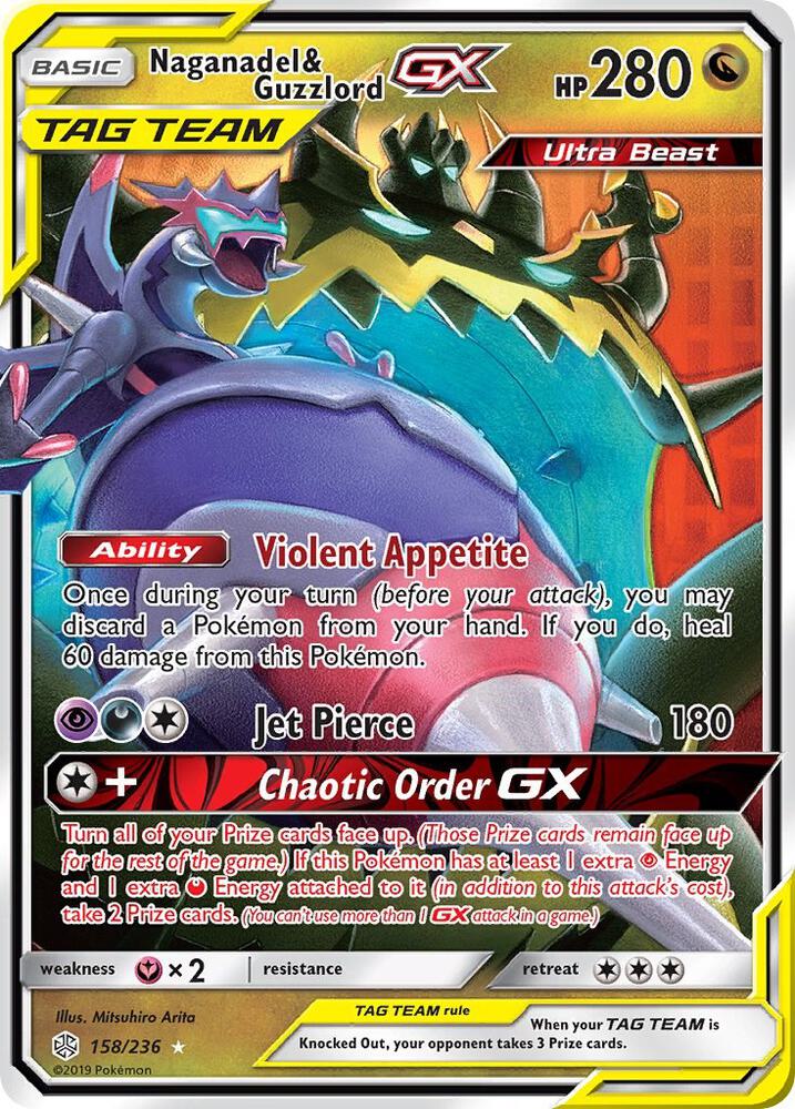 Naganadel and Guzzlord GX 158/236 (SM - Cosmic Eclipse)  - Holofoil