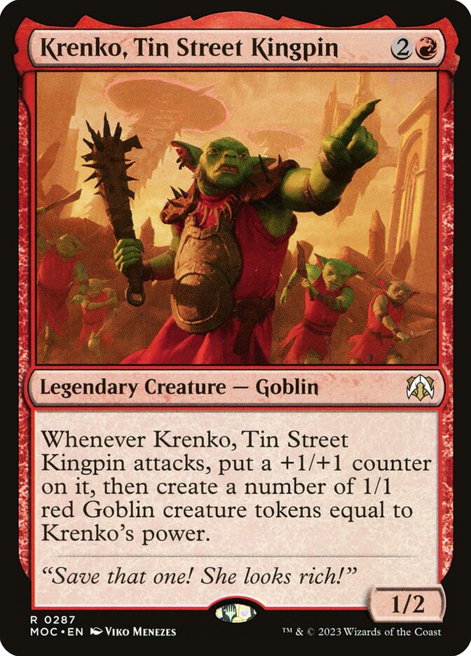 Krenko, Tin Street Kingpin 287/444 (Commander: March of the Machine) 