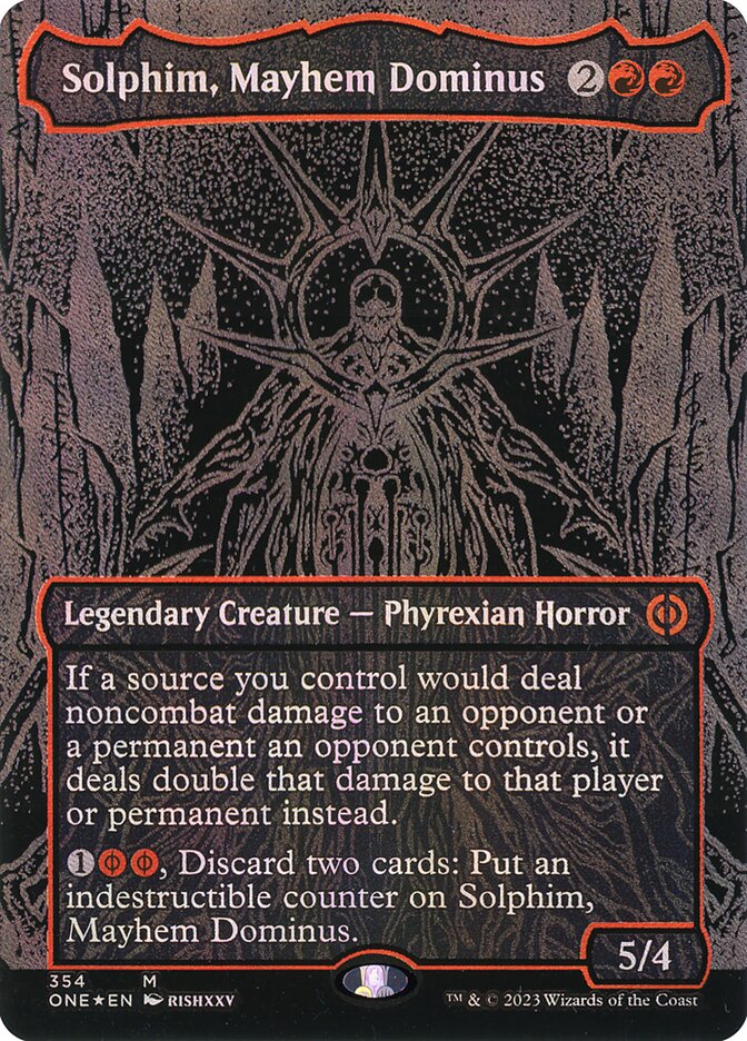 Solphim, Mayhem Dominus 354/271 (Phyrexia: All Will Be One)  - Oil Slick Foil