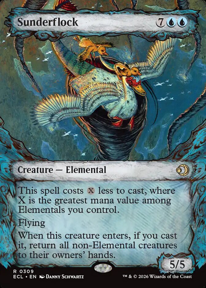 Sunderflock 309 (Lorwyn Eclipsed)  - Showcase Foil