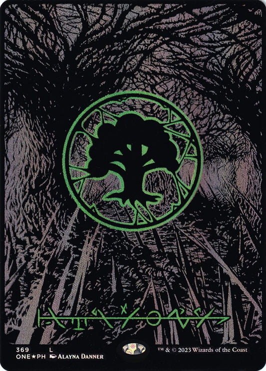 Forest 369 (Phyrexia: All Will Be One)  - Oil Slick Foil