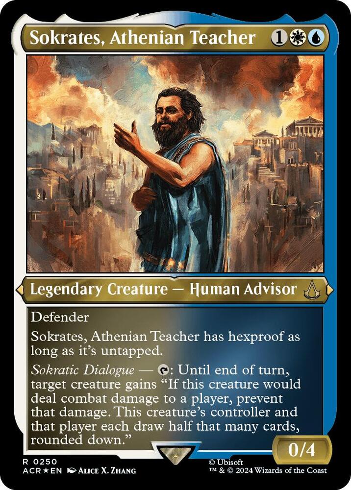 Sokrates, Athenian Teacher 250 (Universes Beyond: Assassin's Creed)  - Etched Foil