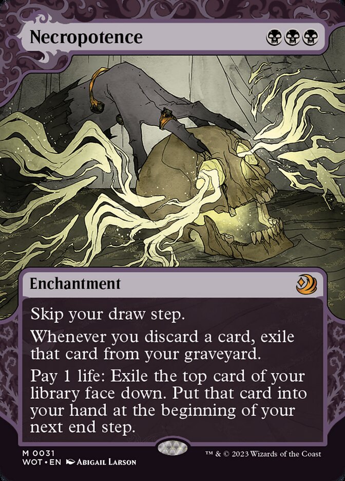 Necropotence 31/63 (Wilds of Eldraine: Enchanting Tales)  - Showcase Foil