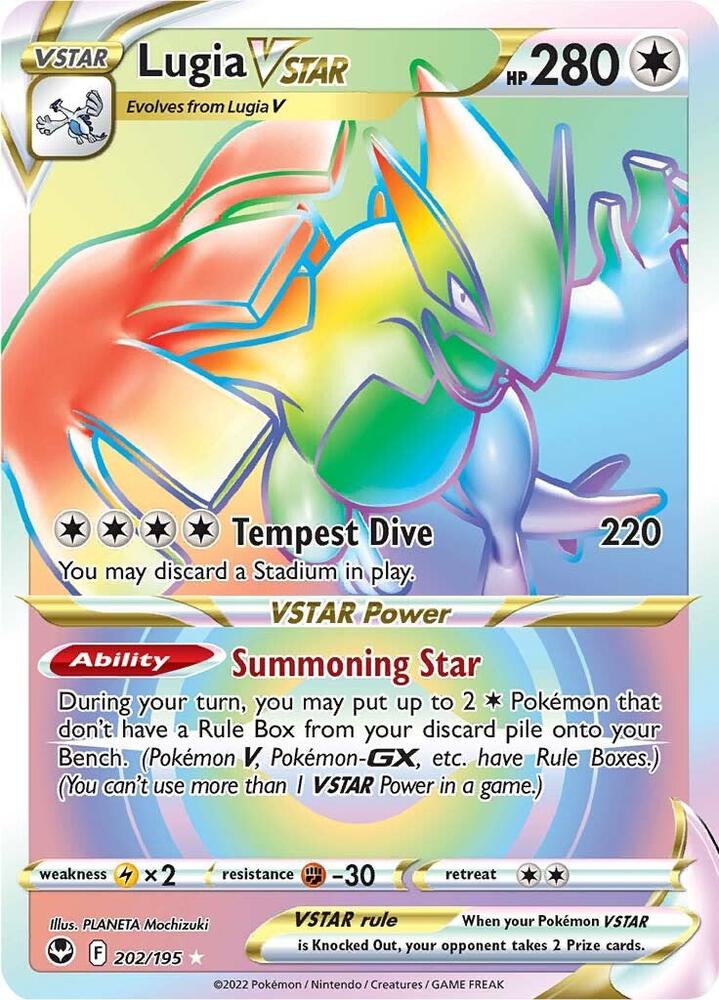 Lugia VSTAR Secret 202 202/195 (SWSH12: Silver Tempest)  - Holofoil