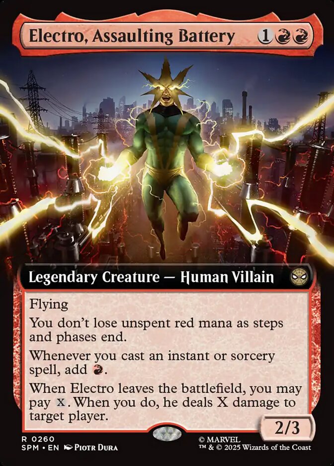 Electro, Assaulting Battery 260 (Marvel's Spider-Man)  - Extended Art Foil