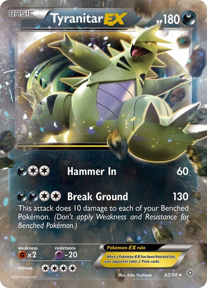 Tyranitar EX 42/98 (XY - Ancient Origins)  - Holofoil