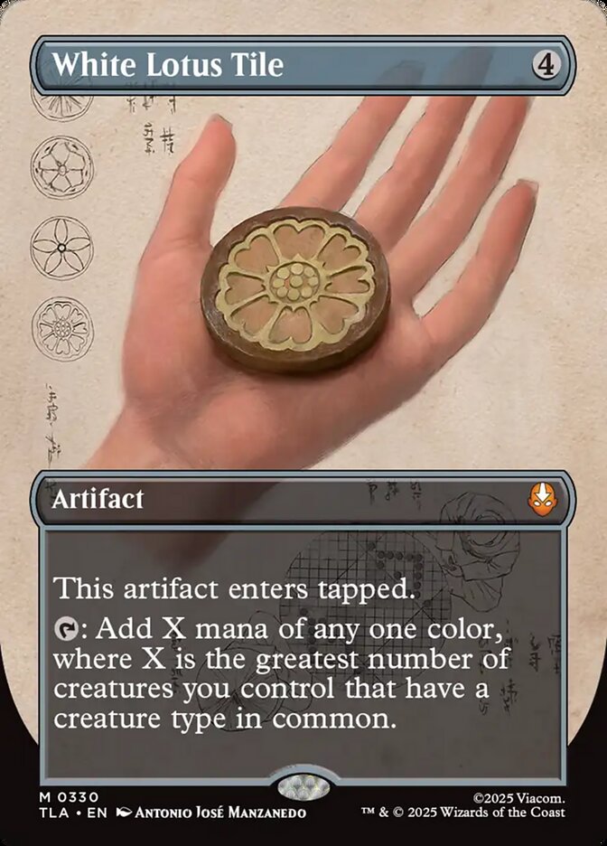 White Lotus Tile Borderless 330 (Avatar: The Last Airbender)  - Borderless