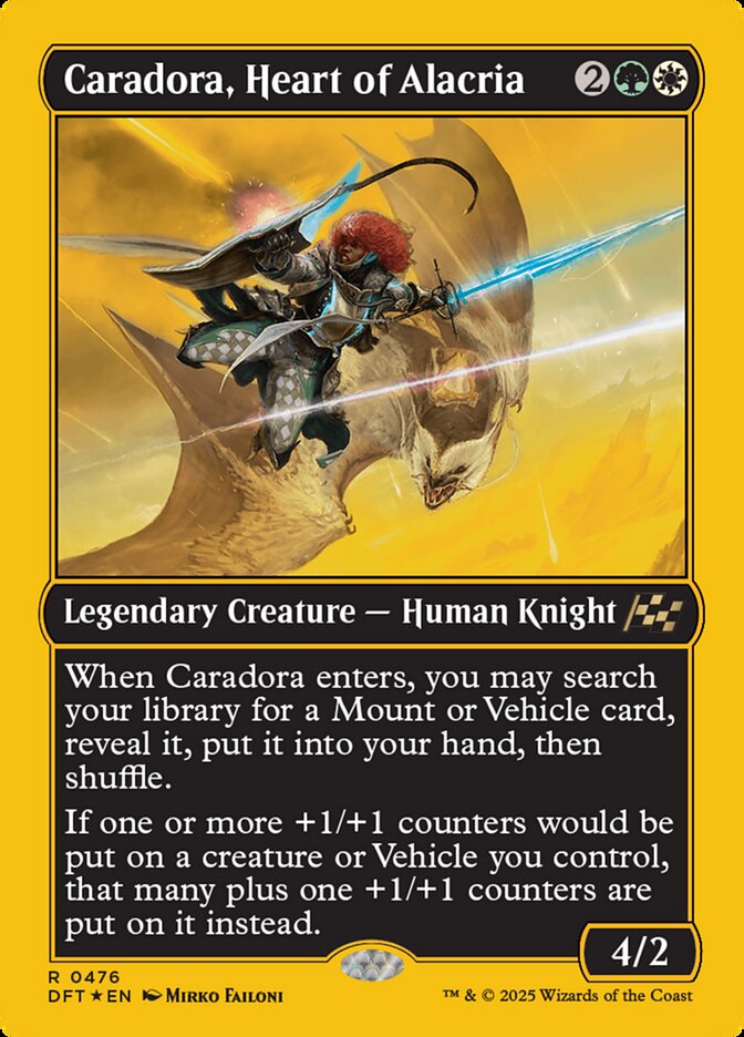 Caradora, Heart of Alacria 476/291 (Aetherdrift)  - First-Place Foil