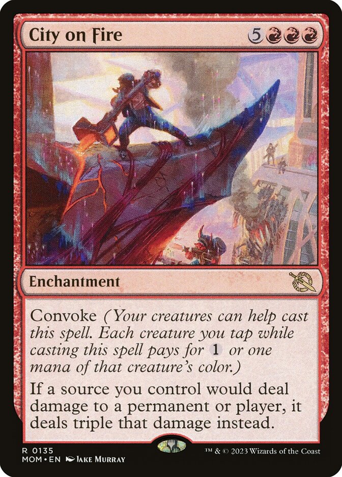 City on Fire 135/291 (March of the Machine)  - Foil