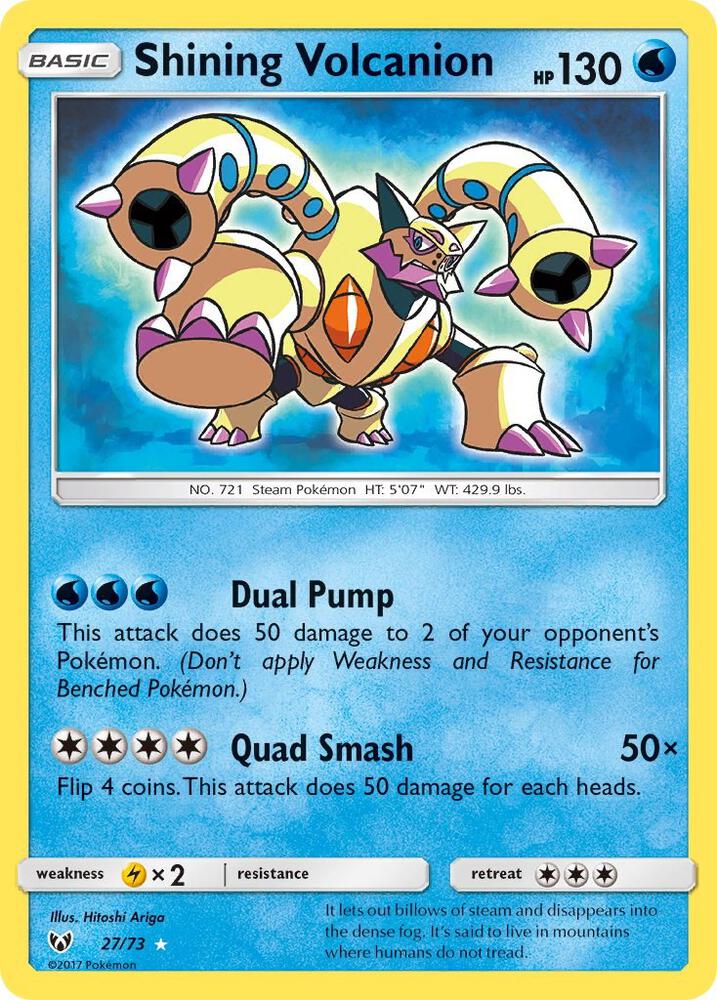 Shining Volcanion 27/73 (Shining Legends)  - Holofoil