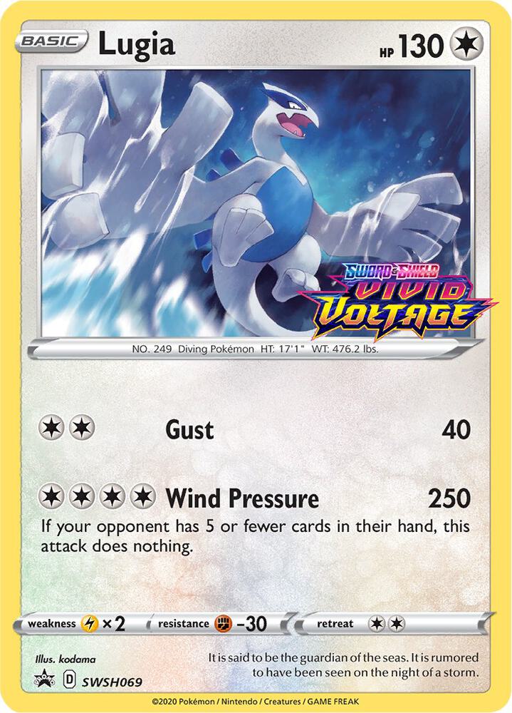 Lugia Prerelease SWSH069 (SWSH: Sword & Shield Promo Cards)  - Holofoil