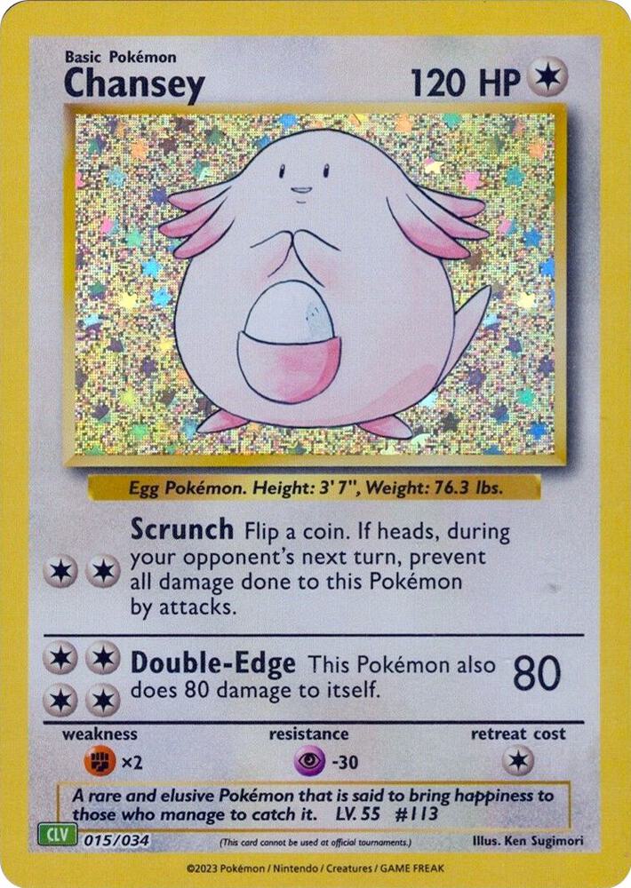 Chansey 015/034 (Trading Card Game Classic)  - Holofoil