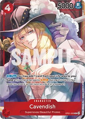 Cavendish (Box Topper) OP01-008 (Romance Dawn)  - Foil