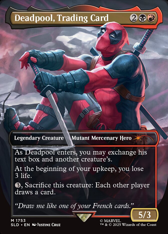 Deadpool, Trading Card 1753 (Secret Lair Drop Series)  - Borderless
