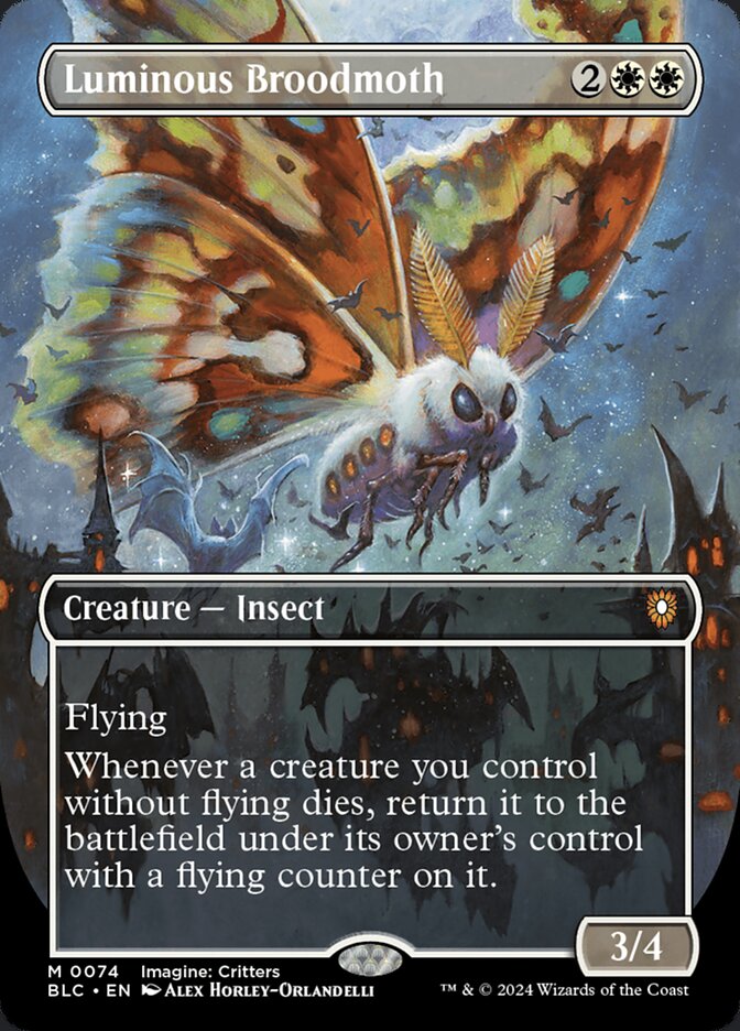 Luminous Broodmoth 74 (Commander: Bloomburrow)  - Borderless