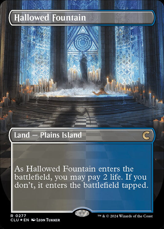 Hallowed Fountain 277/284 (Ravnica: Clue Edition)  - Borderless Foil