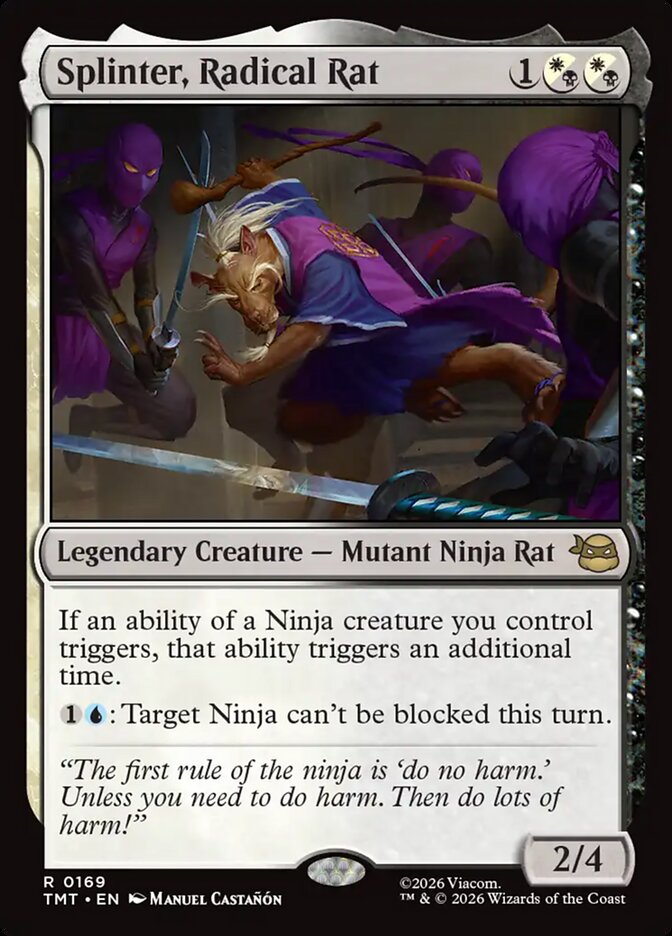 Splinter, Radical Rat 169/190 (Teenage Mutant Ninja Turtles) 