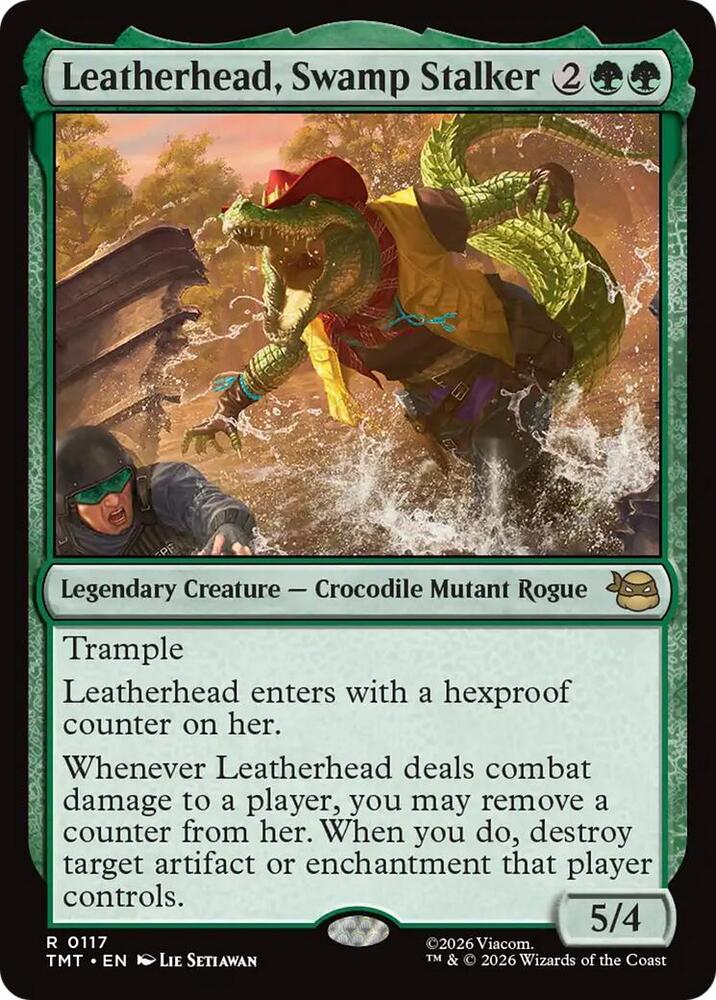 Leatherhead, Swamp Stalker 117/190 (Teenage Mutant Ninja Turtles)  - Foil